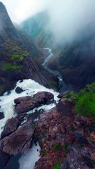 Norway_s most spectacular waterfall-- ___waterfall _fpvdrone _fpvlife _norwaynature _norwaytravel _nature _folkscenery _beautıfuldestınatıons(MP4)