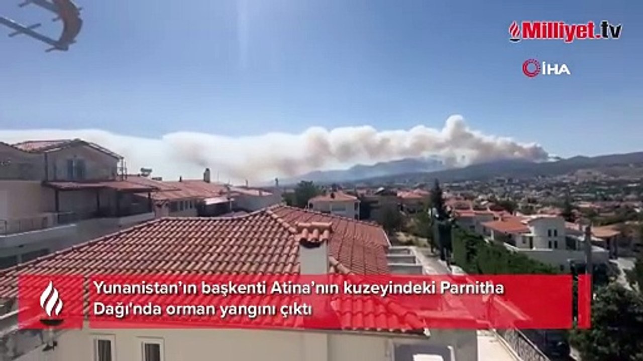 Atina yakınlarında orman yangını! Müdahale sürüyor