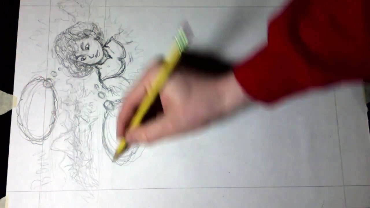 Art Timelapse: Pencil Art for Book 2, Page 5 in 21 Minutes