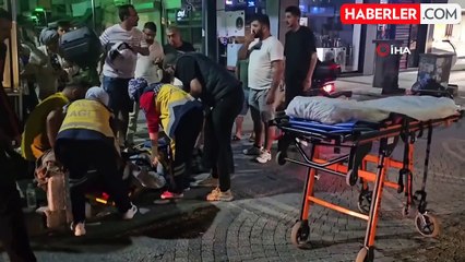 Bandırma'da motosiklet kazası kamerada