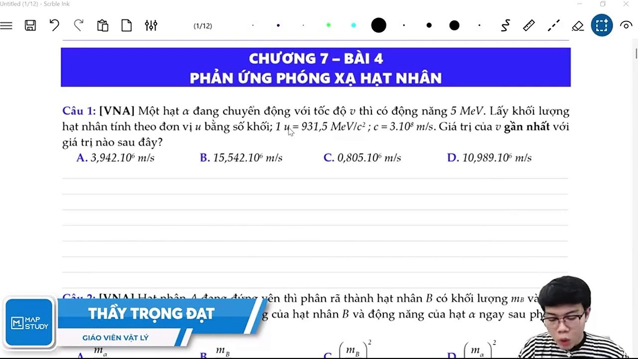BT - PHẢN ỨNG PHÓNG XẠ HẠT NHÂN