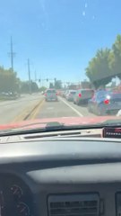 Dump truck destroys traffic light