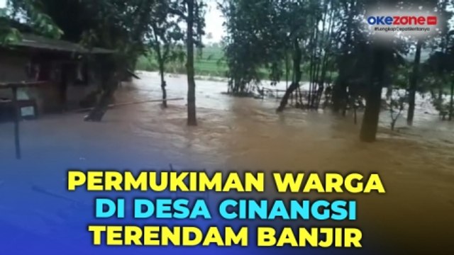 Sungai Cinangsi Meluap, Permukiman Warga Terendam Banjir