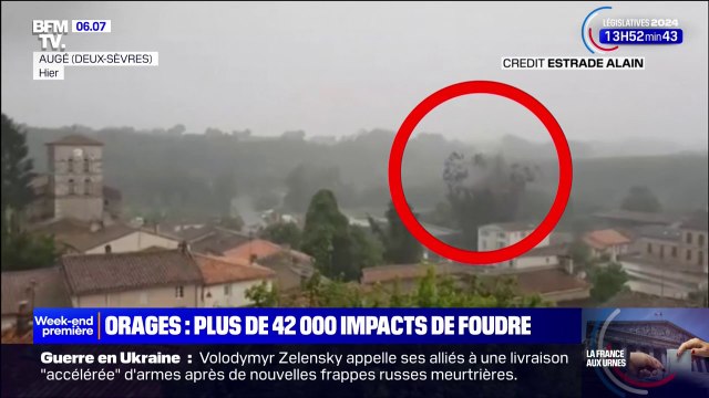 Orages: plus de 42.000 éclairs recensés hier dans le pays