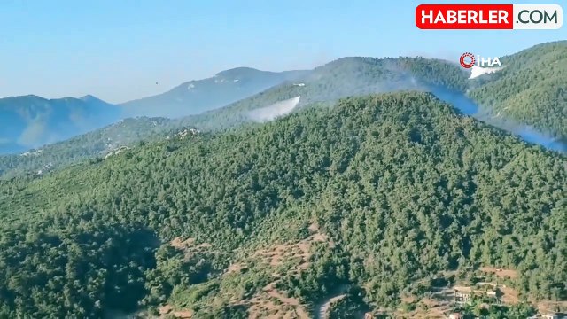 İzmir'deki orman yangınları için yeniden havadan müdahaleye başlanıldı