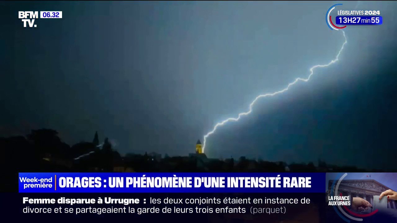 Orages: la France frappée ce samedi par des orages particulièrement intenses avec des rafales atteignant jusqu'à 130 km/h