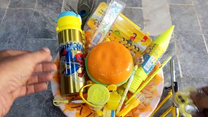 Yellow stationary collection stationary items