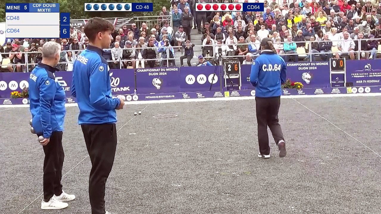 CHAMPIONNAT DE FRANCE DOUBLETTE MIXTE - ST FLOUR 2024- 1/2 CD64 VS CD48
