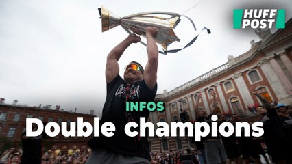 Les images de la fête grandiose au Capitole pour Antoine Dupont et le Stade toulousain