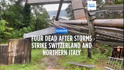 Storms kill at least four people in the southern Alps in Switzerland