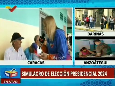 Caraqueños participan masivamente en el simulacro de elecciones presidenciales 2024