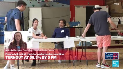 French legislative elections: Voter turnout at 59.39% at 5pm