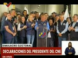 Pdte. del CNE Elvis Amoroso destaca la transparencia del sistema electoral en el simulacro 2024