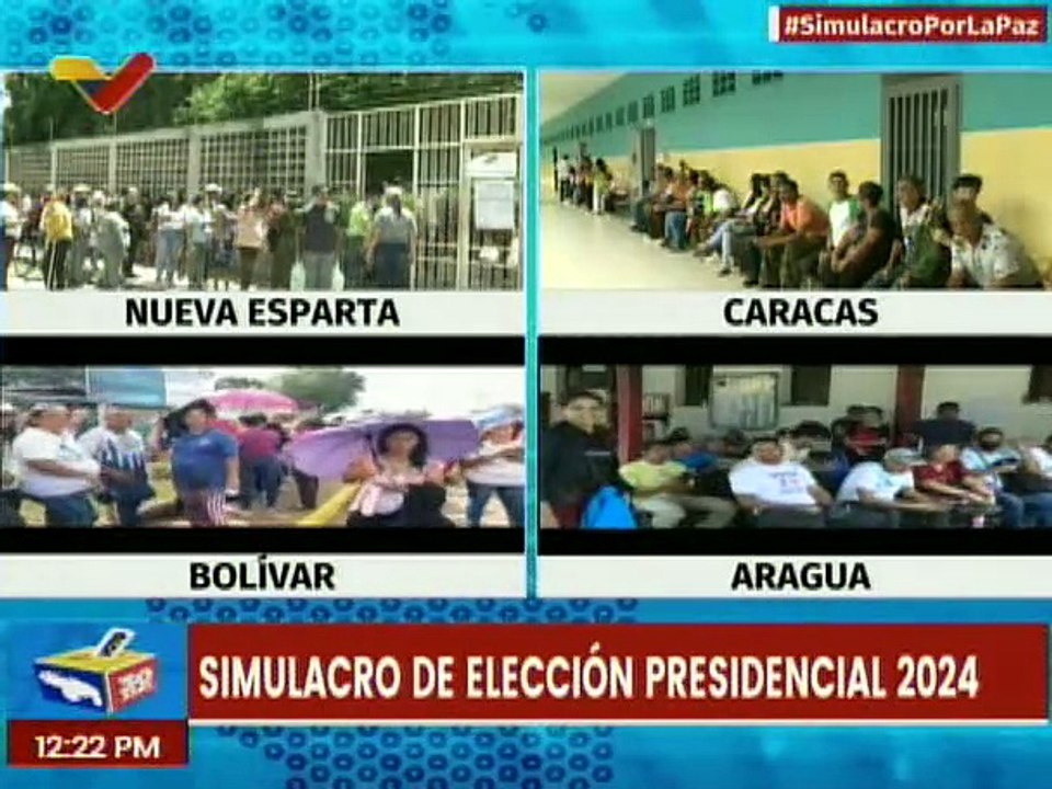 Ciudadanos del edo. Bolívar reportan la excelente participación en el Simulacro Electoral