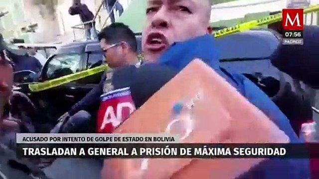 Trasladan a prisión de máxima seguridad a general acusado por intento de golpe de Estado en Bolivia
