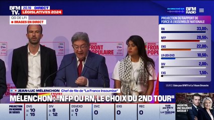Jean-Luc Mélenchon appelle à "une majorité absolue du Nouveau Front populaire car il est la seule alternative"