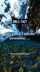 Every girl has 5 different personality | Girl Facts | czrj daily facts | viral facts | shorts video