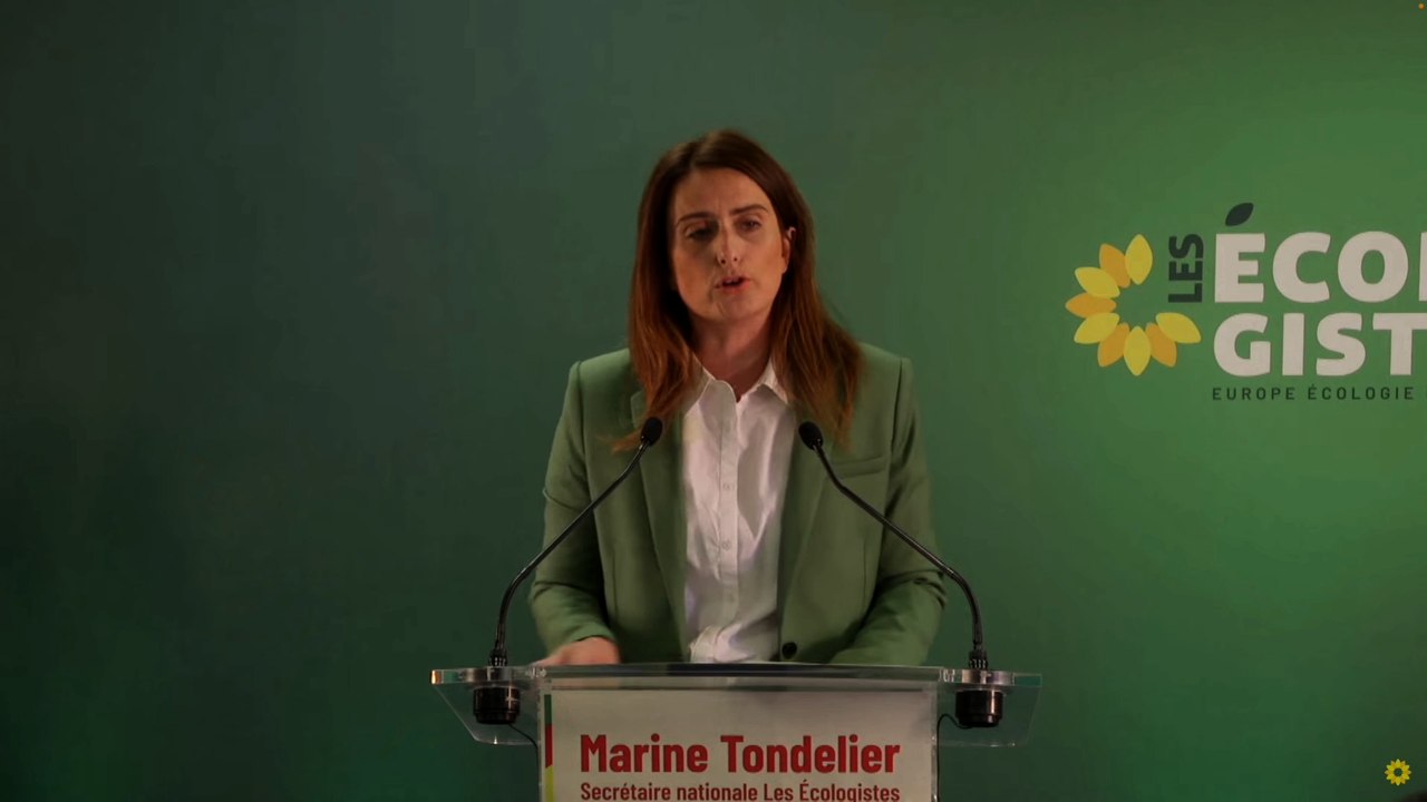 Marine Tondelier réagit au score du Nouveau Front populaire après le premier tour des législatives