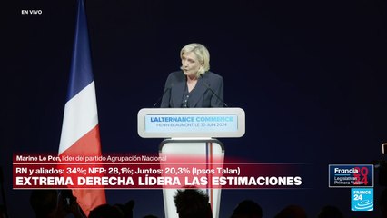 "Ningún francés perderá ningún derecho": Marine Le Pen, líder de Agrupación Nacional