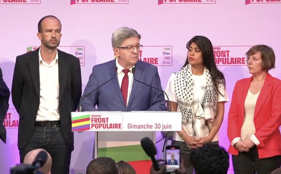 Jean-Luc Mélenchon réagit aux résultats du premier tour des élections législatives 2024
