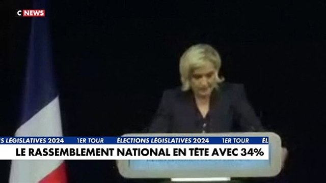 Marine Le Pen s’est rapidement exprimée depuis son fief d’Hénin-Beaumont où elle a annoncé avoir été élue au premier tour.