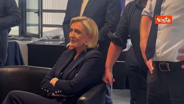 Elezioni legislative in Francia, il Fronte Nazionale in vantaggio, l'esultanza di Marine Le Pen