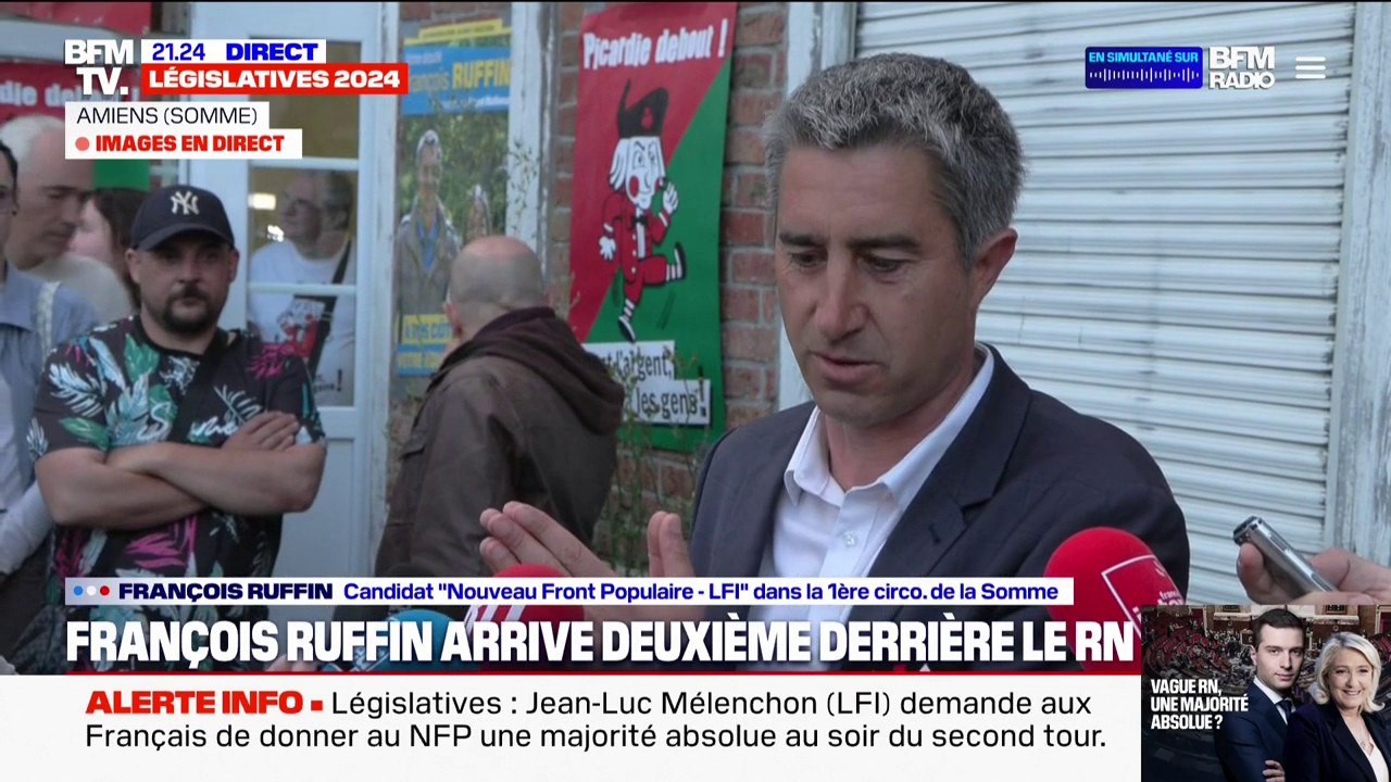 "On est dans le match", assure François Ruffin (NFP-LFI) après les résultats du premier tour