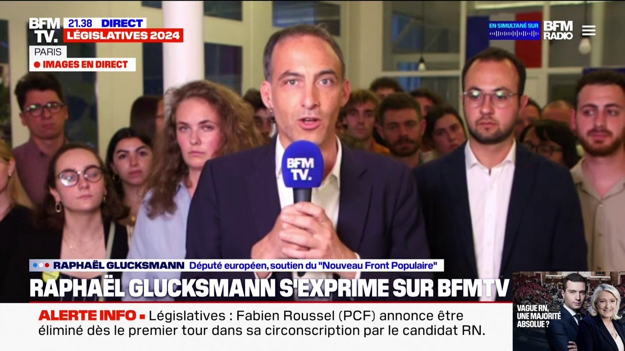 Raphaël Glucksmann: "Nous appelons à voter pour tous les candidats qui se retrouvent face au RN au second tour" des législatives