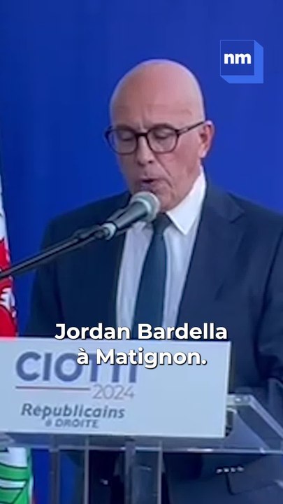 Les premiers mots d'Eric Ciotti suite aux résultats du premier tour aux législatives