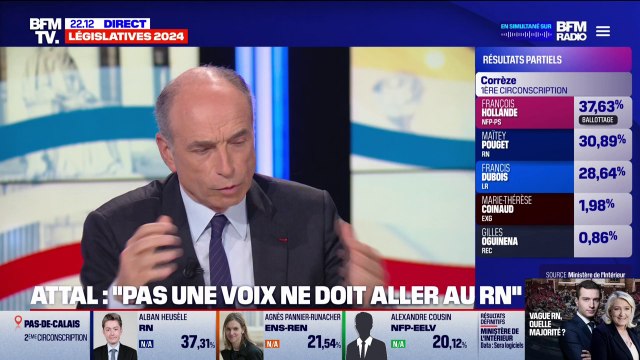 On a l'illustration d'une radicalisation comme je n'en ai jamais vu dans le débat public , déplore Jean-François Copé (LR)