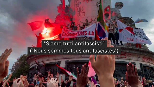 A Paris, un rassemblement contre l'extrême droite après le premier tour des législatives