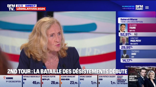 Il est encore possible de bâtir une majorité de compromis , estime Nicole Belloubet, ministre de l'Éducation nationale