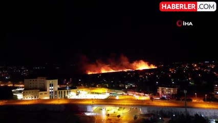 Ankara'da ekili arazide çıkan yangın paniğe neden oldu