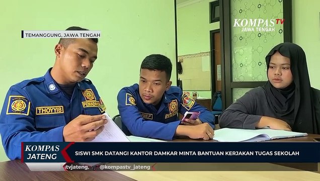 Siswi SMK di Temanggung Datangi Kantor Damkar Minta Bantuan Kerjakan Tugas Sekolah