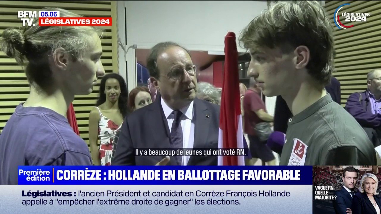 Premier tour des législatives: François Hollande en tête en Corrèze mais inquiet du score du RN