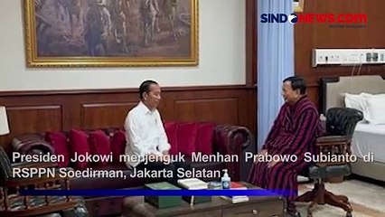 Presiden Jokowi Jenguk Prabowo Seusai Operasi Kaki Kiri di RSPPN Soedirman