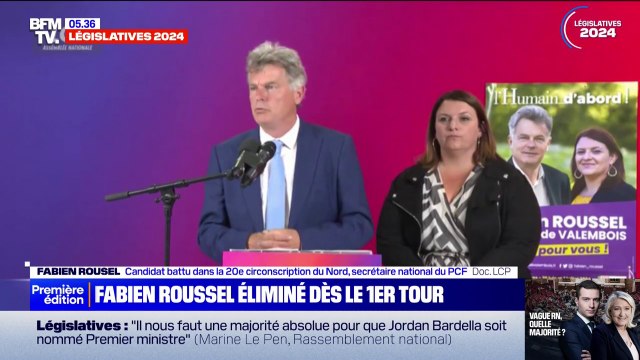 Législatives: Fabien Roussel, secrétaire national du PCF, éliminé dès le premier tour par un candidat RN dans le Nord