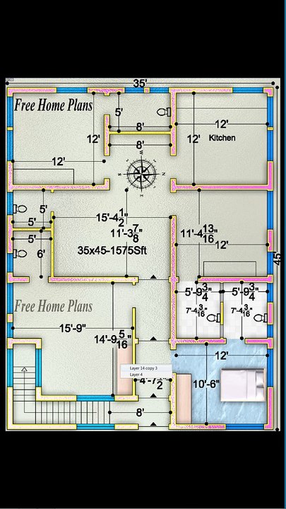 35x45 Home Plan 455