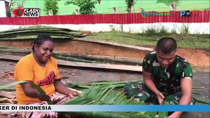 Satgas Yonif 125/SMB Bangun Honai Baca, Dorong Literasi di Papua