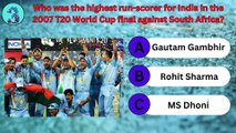 India vs South Africa T20 Quiz Challenge | ind vs sa | Cricket history Quiz | The Ultimate Quiz