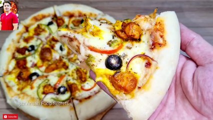 Download Video: Pizza Recipe Without Oven By ijaz Ansari _ Pizza Dough Recipe _ Pizza Sauce Recipe _ Chicken Pizza _