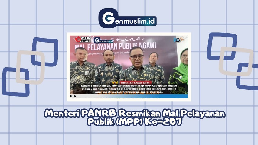 Menteri PANRB Resmikan Mal Pelayanan Publik (MPP) ke-207