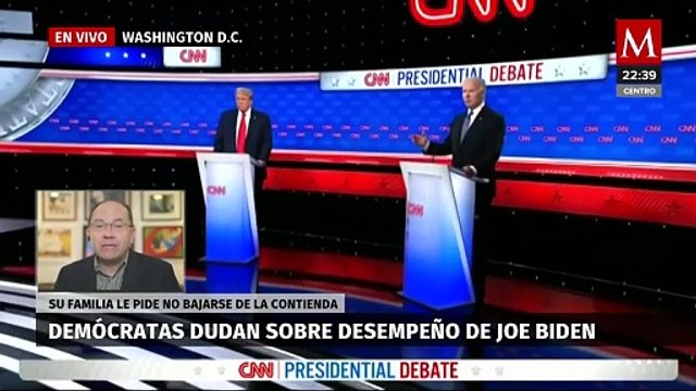 Dudas entre demócratas sobre la candidatura de Joe Biden tras el primer debate presidencial