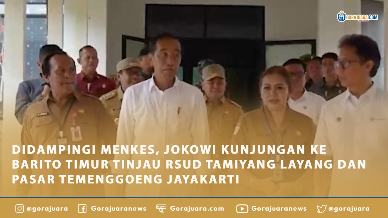 DIDAMPINGI MENKES, JOKOWI KUNJUNGAN KE BARITO TIMUR TINJAU RSUD TAMIYANG LAYANG DAN PASAR TEMENGGOENG JAYAKARTI
