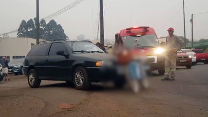 Download Video: Acidente na marginal da BR-277, em Cascavel deixa ciclista ferida