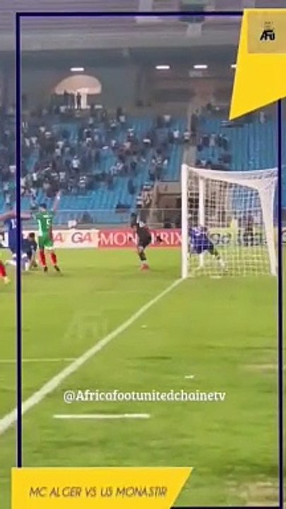 #LDCCAF  : La dernière occasion du match en faveur du #MCAlger  mais le gardien Ahmed Slimane sauvé l'#USMonastir  ⚪