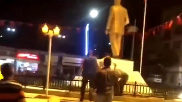 Atatürk heykeline saldıran kişi hakkında işlem başlatıldı