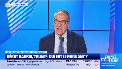 "Ça n'a pas fondamentalement changé la donne sur l'économie", estime Patrick Martin-Genier, professeur à Sciences Po à propos du débat entre Kamala Harris et Donald Trump