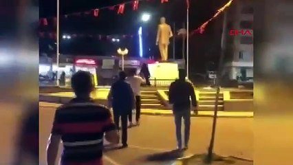 Atatürk heykeline saldıran kişi hakkında işlem başlatıldı