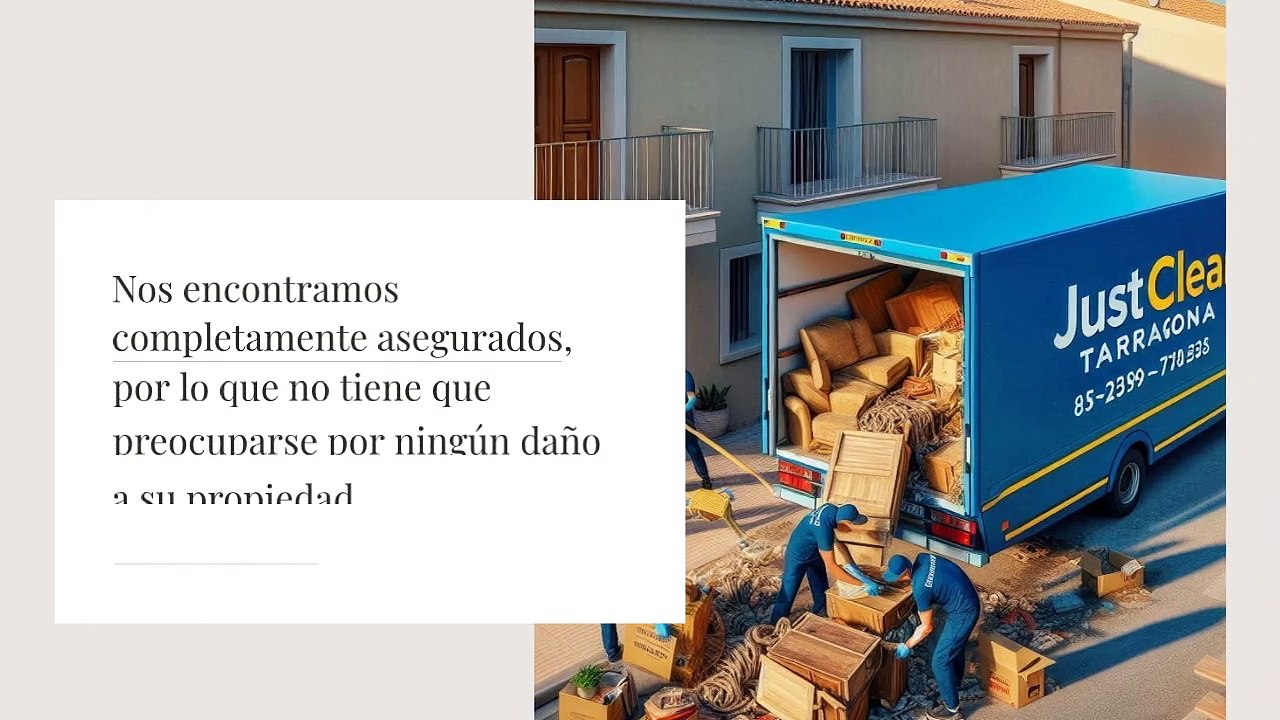 Vaciado de pisos en Salou en solo unas horas de muebles viejos y enseres con JustClean